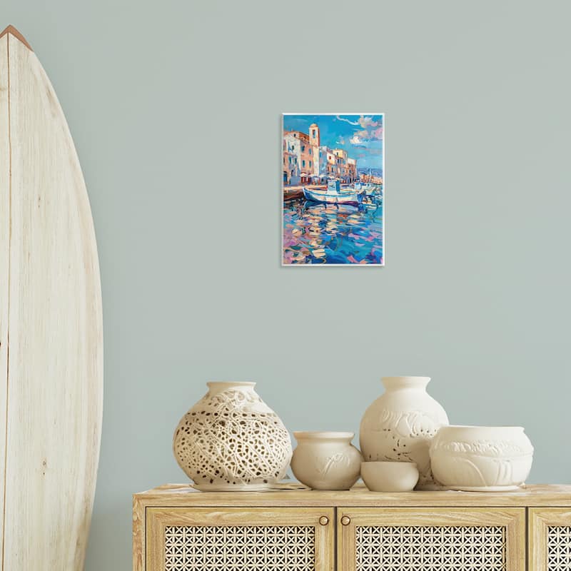Stupell Coastal City Harbor Wall Plaque Art Design By LSR Design Studio