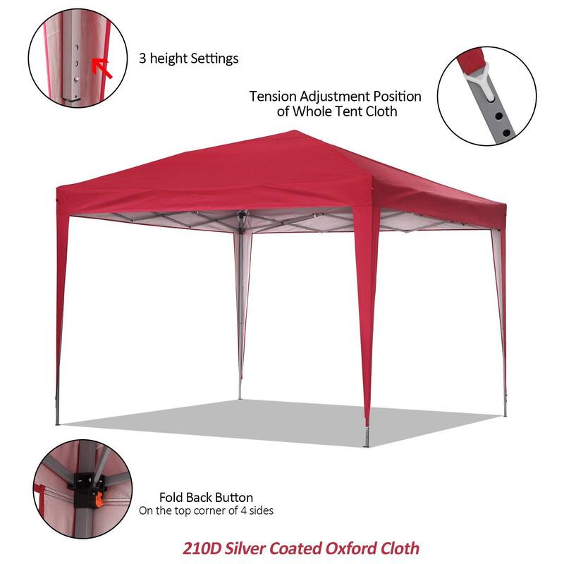 Ainfox 10 x 10 ft Pop up Canopy Tent Gazebo Party, Gazebo, Beach, Camping