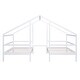 preview thumbnail 4 of 14, Double Twin Size Triangular House Beds with Built-in Table