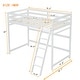 preview thumbnail 12 of 16, Twin Size Kids Bed High Loft Bed with inclined Ladder and Guardrails Kids Furniture, Grey