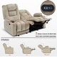 preview thumbnail 19 of 58, MCombo Power Reclining Loveseat Sofa with Heat and Massage, Fabric PR648