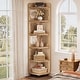preview thumbnail 16 of 19, 6-Tier Corner Shelf, Rustic Tall Corner Bookshelf for Living Room, Bedroom, Office