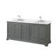 Option Dark Gray / White Carrara Marble Top / Polished