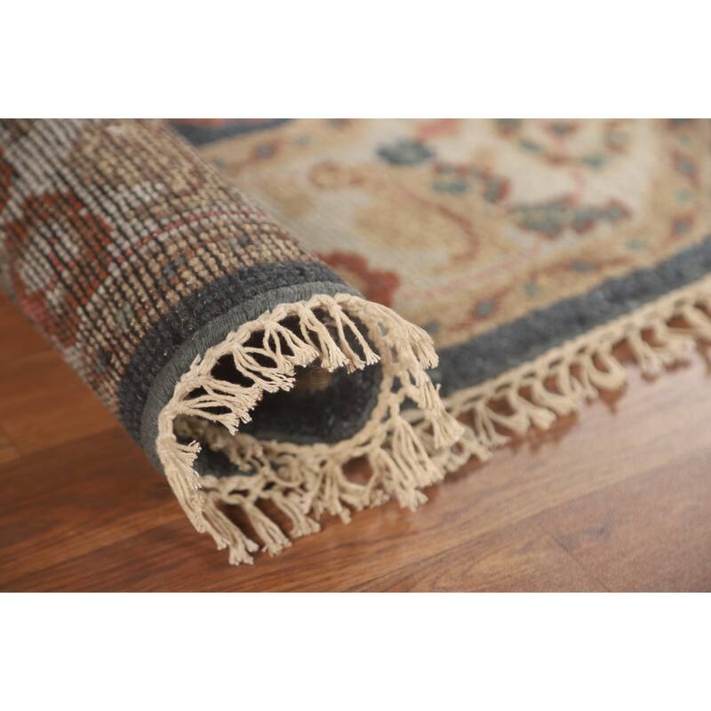 Heriz-Serapi Octagon Rug Hand-Knotted Wool Carpet - 6'0" x 5'11"