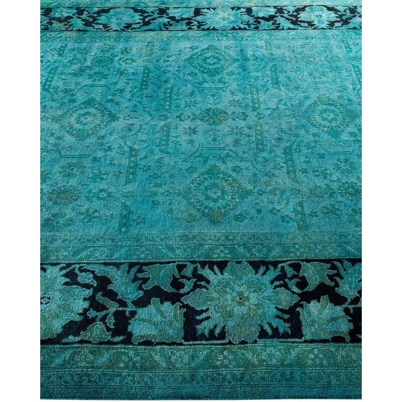 Overdyed, One-of-a-Kind Hand-Knotted Area Rug - Blue - 6' 1" x 9' 1"