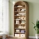 preview thumbnail 16 of 21, 78.7" Tall Modern Arched Bookcase Brown
