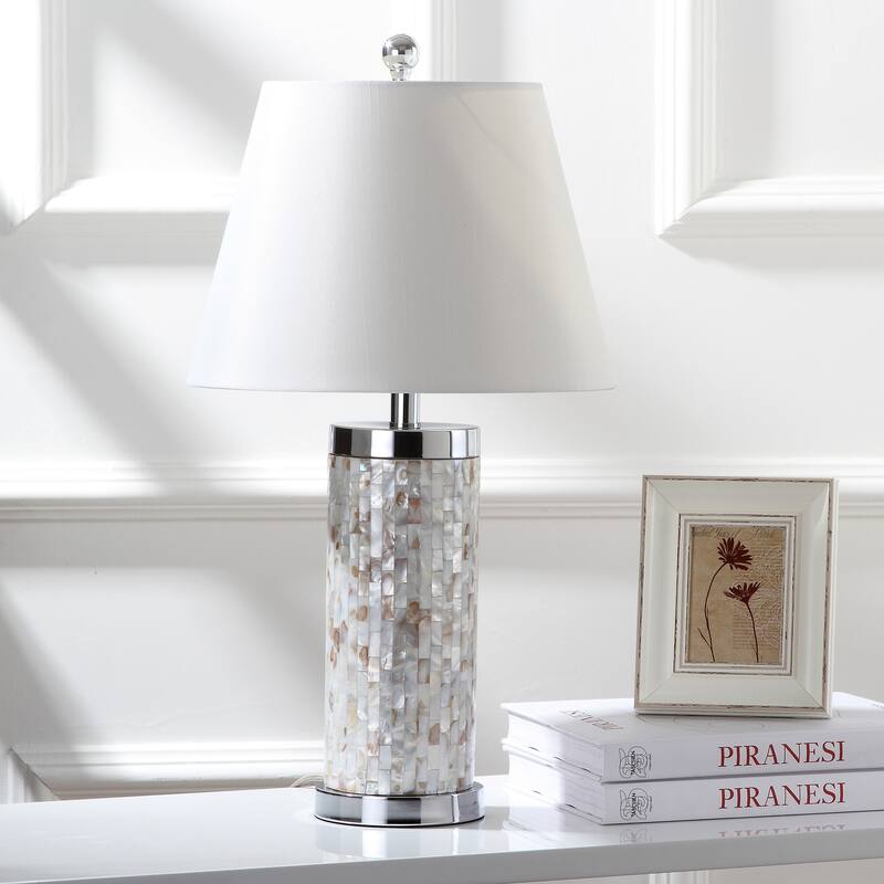 SAFAVIEH Lighting Diana Capiz Shell 26-inch Table Lamp (Set of 2) - 14"x14"x25"