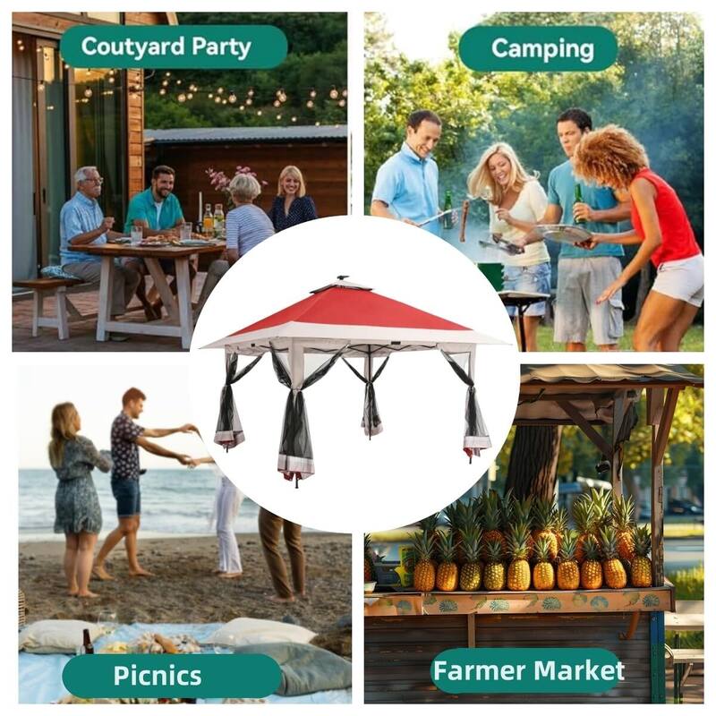 12x12 Pop Up Gazebo Outdoor Canopy Shelter