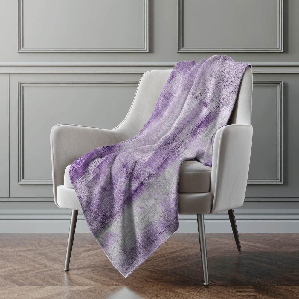 Premium Machine Washable Modern Imprints Sherpa Throw Blanket