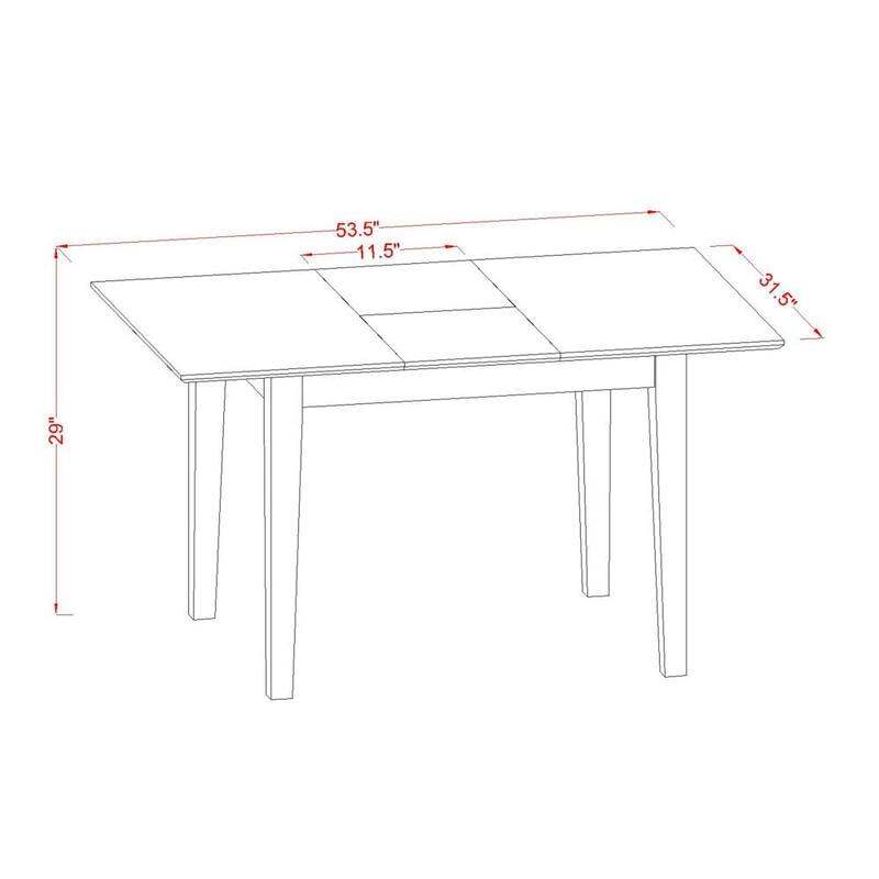 East West Furniture Dining Set Consists of a Rectangle Kitchen Table and Upholstered Chairs, Mahogany (Pieces Options)