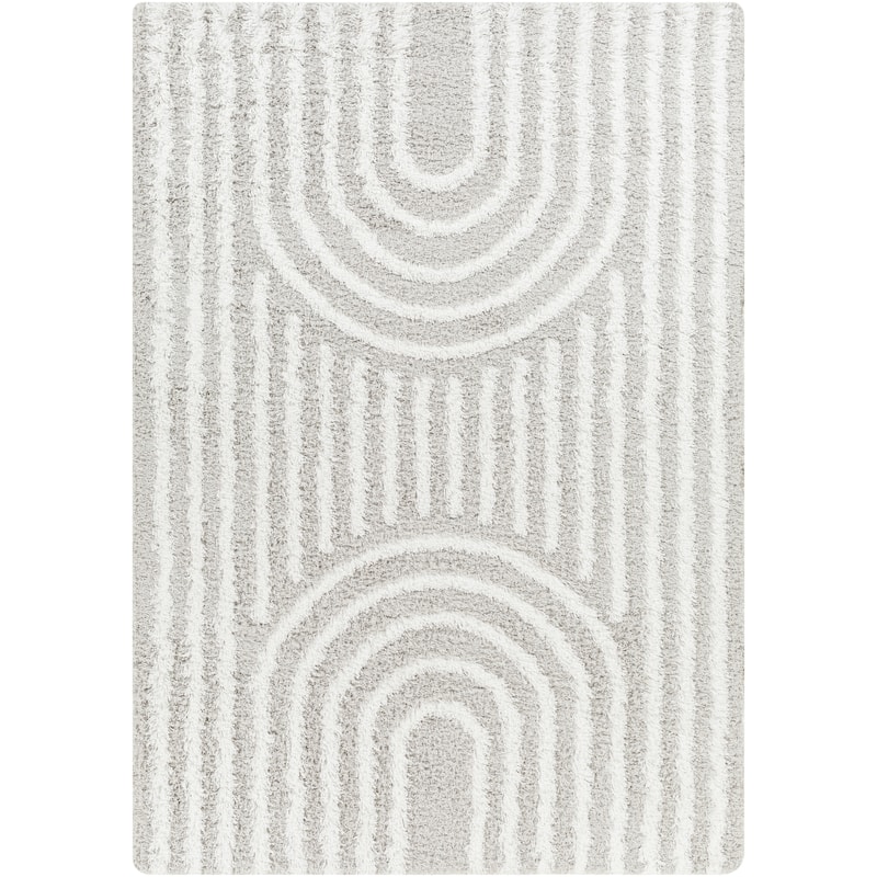 Livabliss Jamal Neutral Rainbow Plush Area Rug