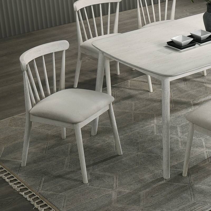 Dining Chair Simple Office Chair Set of 2 Coffee Chair Dressing Chair White Kitchen Chair with Wood Legs