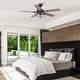 preview thumbnail 5 of 13, 52" Industrial Seeded Glass Black Decorative Ceiling Fan with Remote and Light Kit