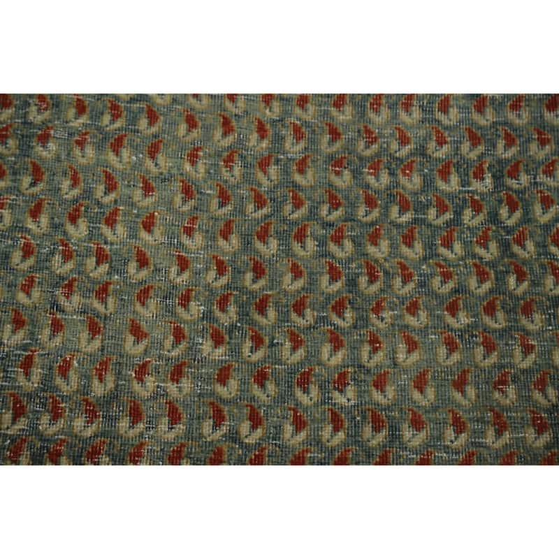 Hand Knotted Oriental 100% Wool Carpet Traditional All-Over Navy Blue & Blues Mahal Area Rug - 11' 4'' X 8' 8''