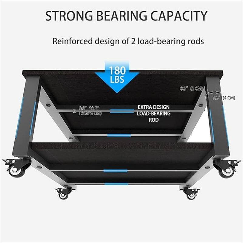 2 Tier Laser Printer Stand,23.6''x23.6''x12.6'' Large Printer Table - 23.6''x23.6''x12.6'' 