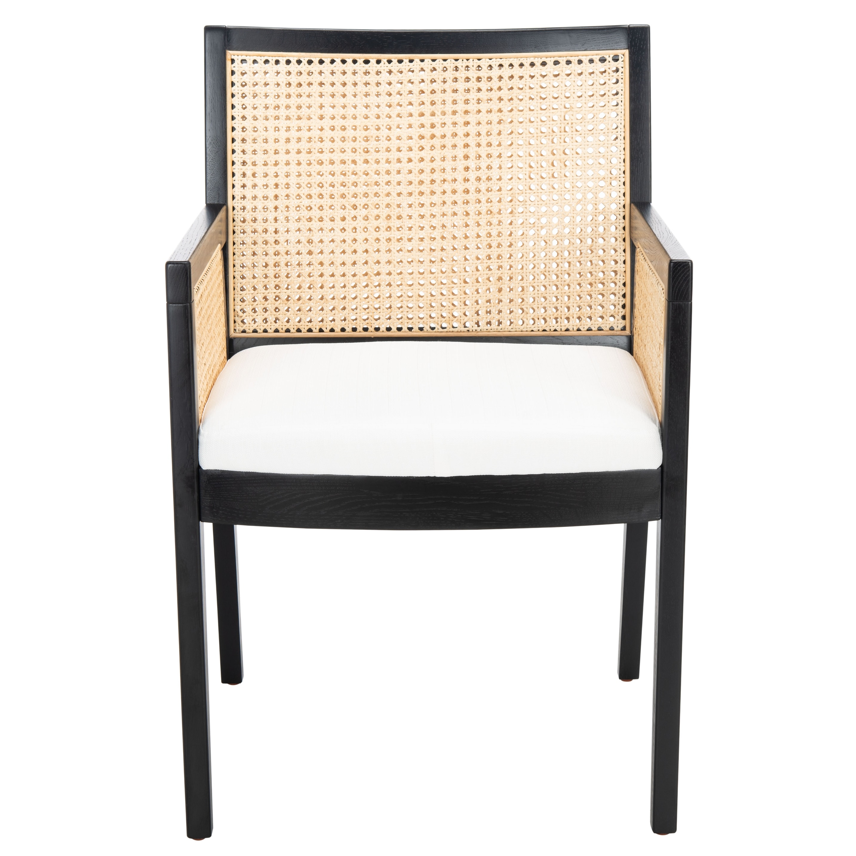 Black and on sale rattan chair