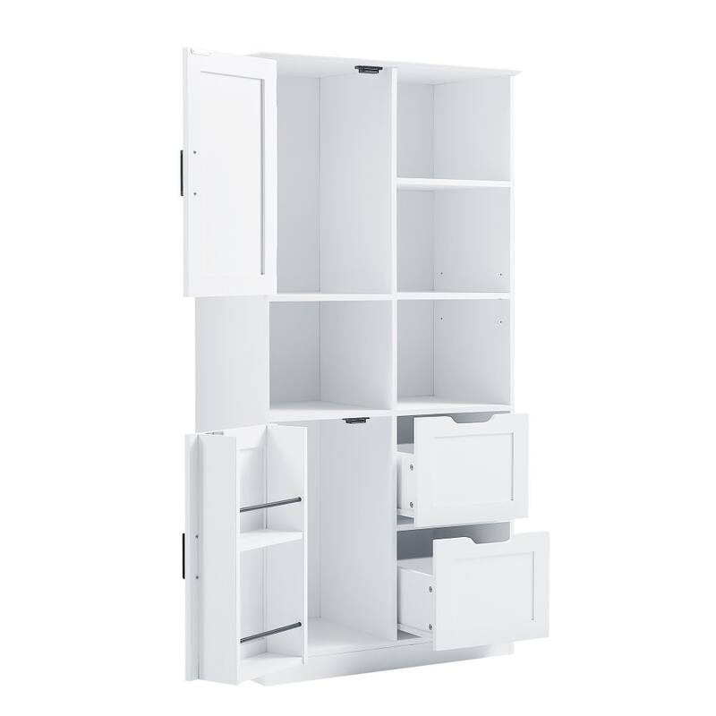 Bathroom Storage Cabinet with Doors and Drawers