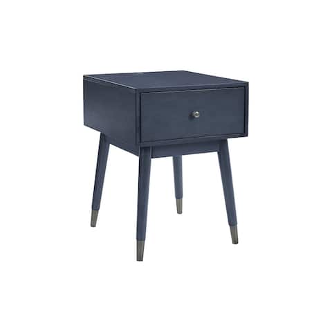 Paulrich Contemporary Antique Blue Accent Table - 18"W x 20"D x 25"H - 18"W x 20"D x 25"H