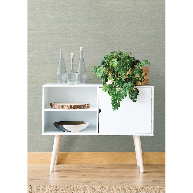 A-Street Prints Samai Aquamarine Grasscloth Wallpaper