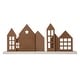 preview thumbnail 9 of 9, Glitzhome 20"L Metal and Wooden Christmas House Decor