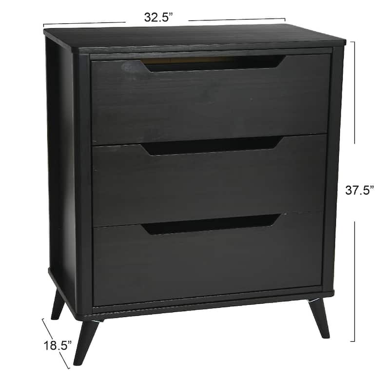 Yume Solid Wood Dresser Chest of 3 Drawers