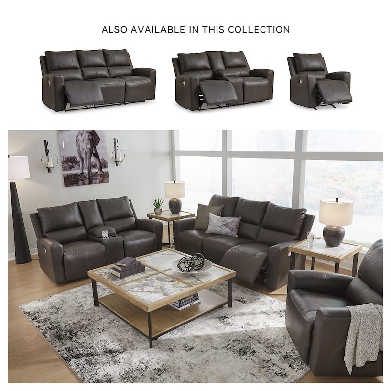 Signature Design by Ashley Boxmere Dark Brown Power Reclining Sofa - 84"W x 38"D x 39"H