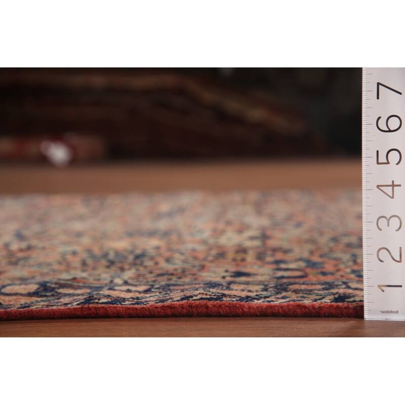 Hand Knotted Oriental 100% Wool Carpet Traditional All-Over Coral Mahal Area Rug - 10' 4'' X 4' 7''