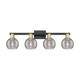 Option Black Antique Brass / Light Smoke Deco Swirl