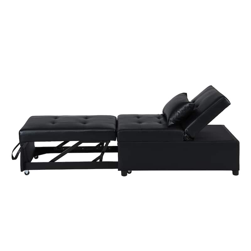 Multi-Functional Folding Ottoman Sofa Bed with Converts to Lounge Chair and Single Bed (264lb Capacity)