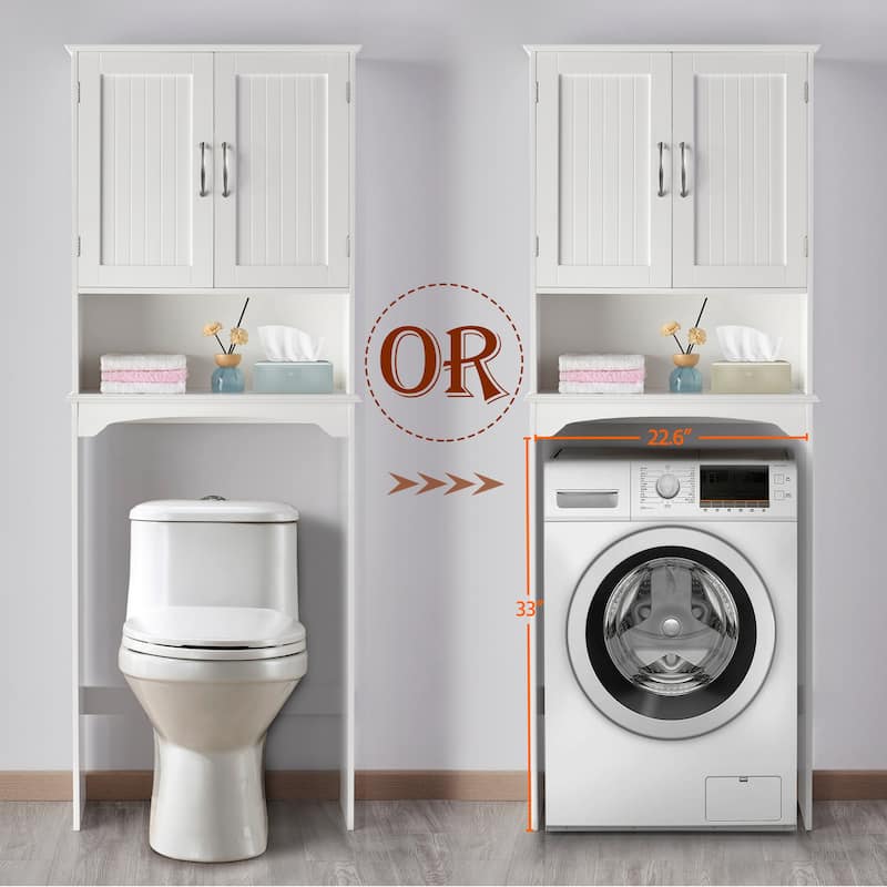 Yaheetech Bathroom Space Saving Organizer Over-the -Toilet with Adjustable Shelf for Bathroom