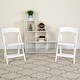 preview thumbnail 28 of 65, Wood Folding Chair with Vinyl Padded Seat (Set of 2) White