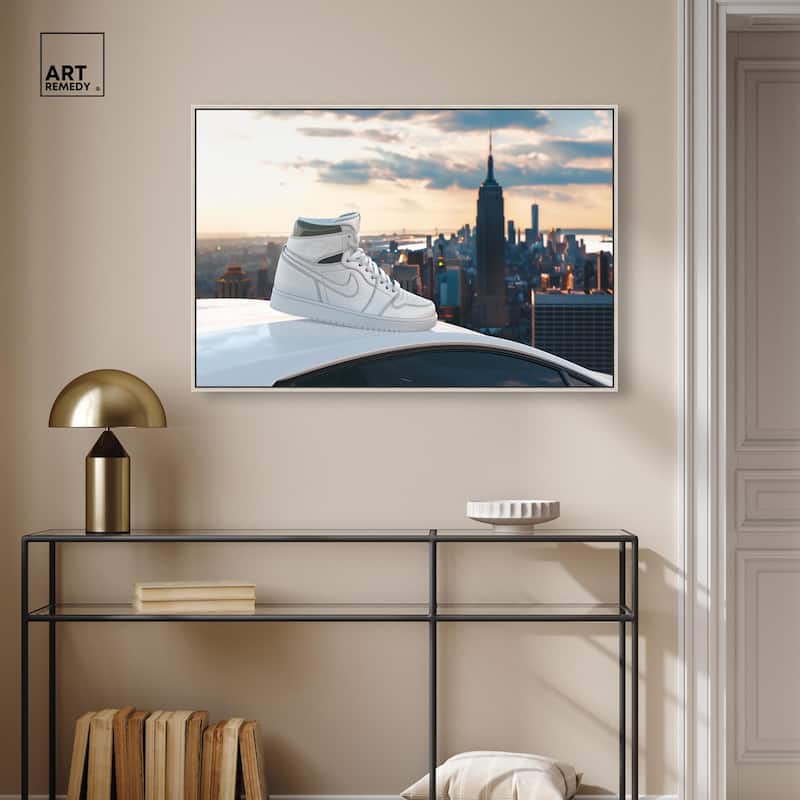 City Car and Sneakers Canvas by Art Remedy