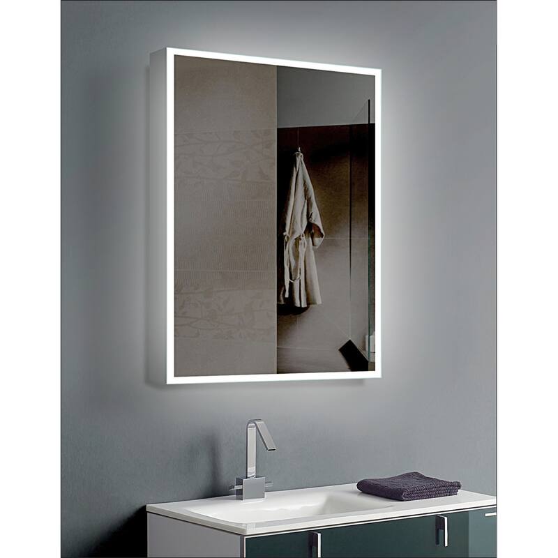 Miseno 24" W x 32" H Rectangular Frameless Wall Mounted Mirror with