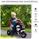 preview thumbnail 4 of 3, 6V Kids Motorcycle Ride-on Toy for Toddlers, Battery-Operated Ride-on Vehicle - White