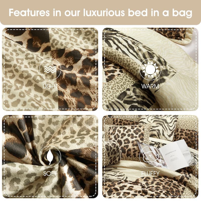 Nanshing Africa 7 Piece Animal Print Comforter Set