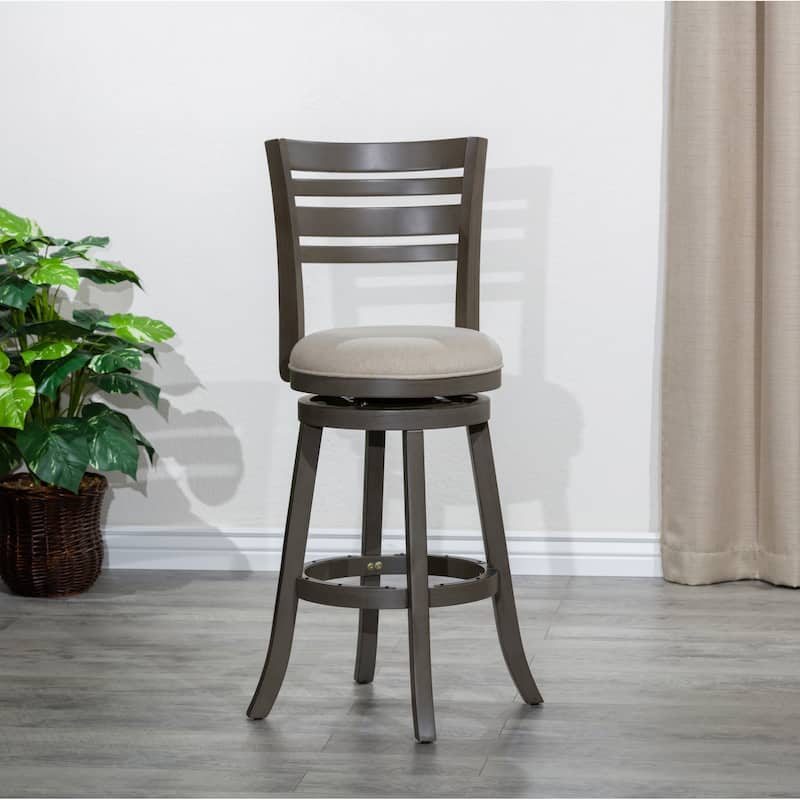 DTY Indoor Living Granby 4-Slat Back Swivel Stool