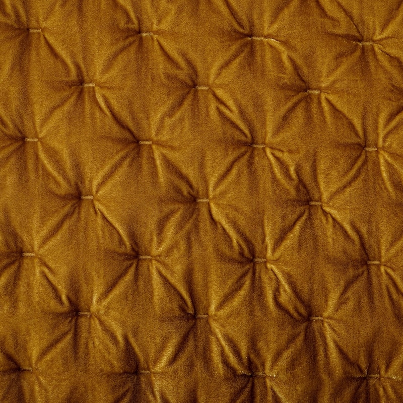HiEnd Accents Stella Faux Silk Velvet Romantic Western Quilted Pillow Sham, 1PC