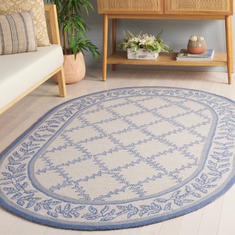 SAFAVIEH Handmade Chelsea Kimber Trellis French Country Wool Rug