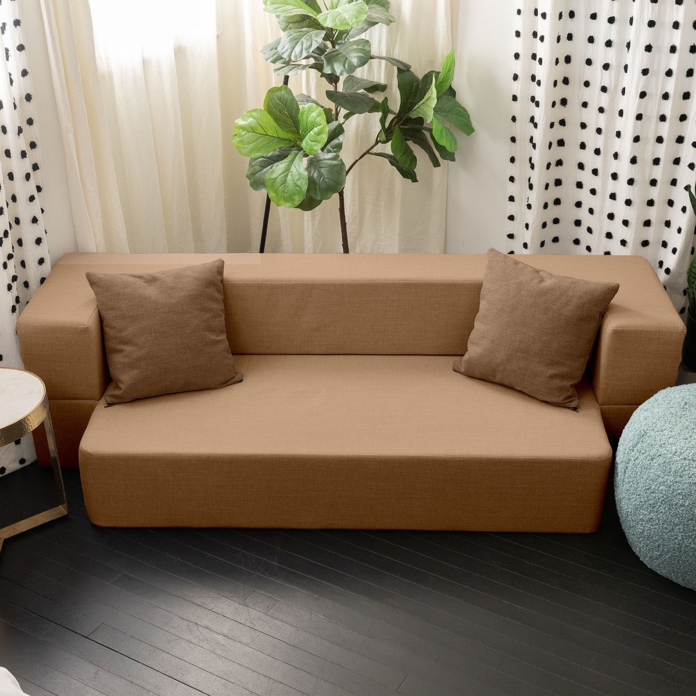 Zenzi Loveseat Twin - Convertible Couch / Twin Sleeper, Bru Smart