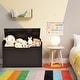 preview thumbnail 22 of 33, Costway Kids Toy Box Wooden Flip-top Storage Chest Bench W/ Cushion