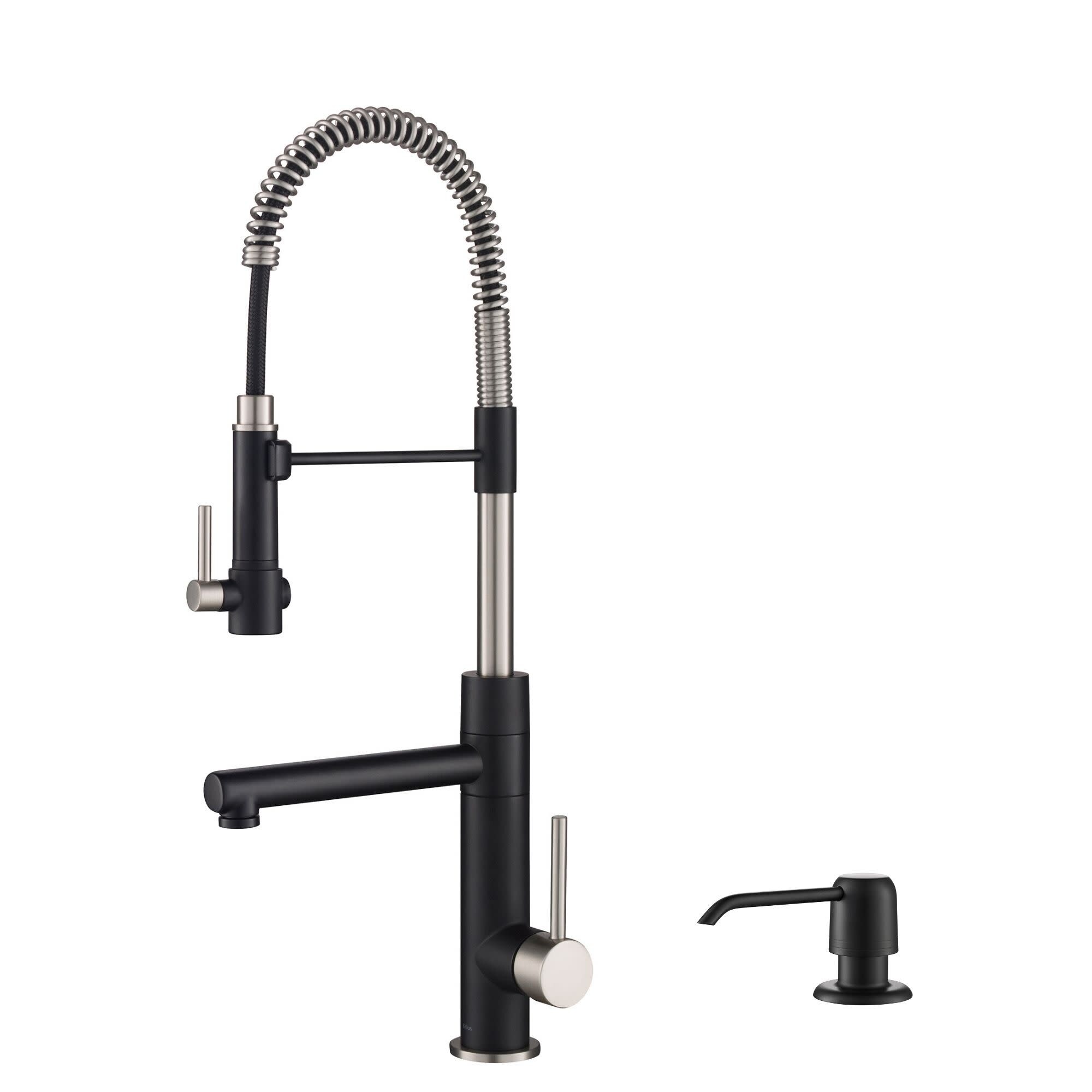 Kraus Artec 1.8 GPM Single Hole Pre-Rinse Pull Out Kitchen ...