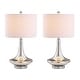 preview thumbnail 6 of 46, Ames 25.5" Glass Teardrop LED Table Lamp, Mercury Silver/Chrome (Set of 2) by JONATHAN Y