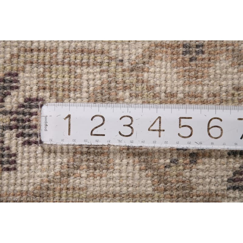 All-Over Oushak Indian Area Rug Handmade Wool Carpet - 4'2"x 6'5"