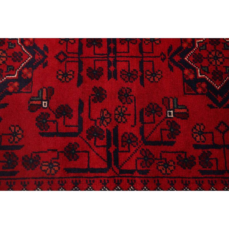 ECARPETGALLERY Hand-knotted Finest Khal Mohammadi Red Wool Rug - 3'11 x 6'7