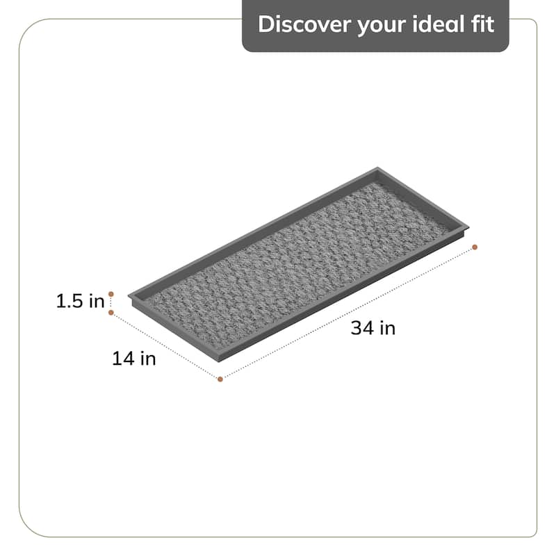 Natural and Recycled Rubber Boot Tray with Tan and Black Coir Insert