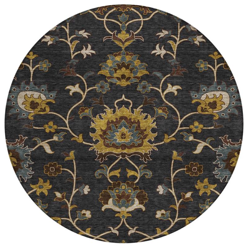 Machine Washable Indoor/ Outdoor Traditional Luna Chantille Rug
