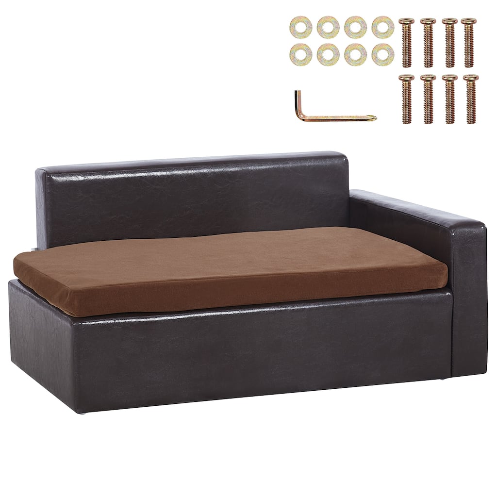 Pet Sofa Soft Leather Dog Sofa Bed
