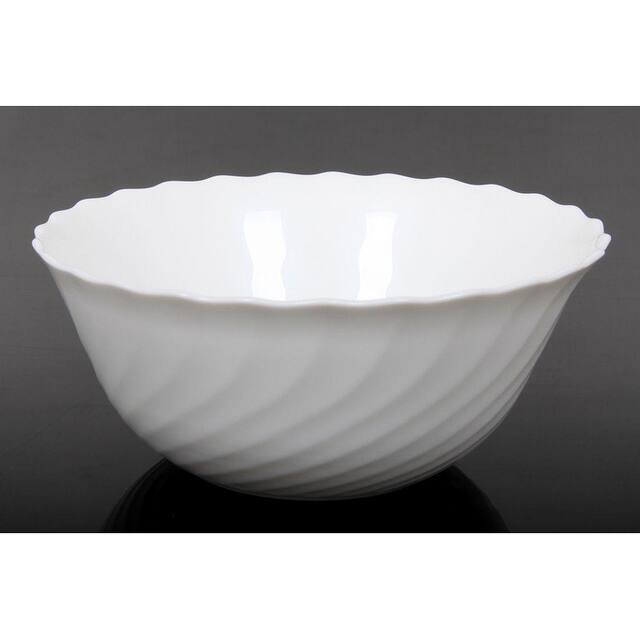 Luminarc Trianon 9.4" White Glass Salad Bowl