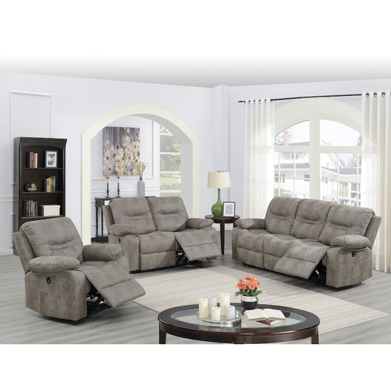 Breathable Leatherette Power Recliner