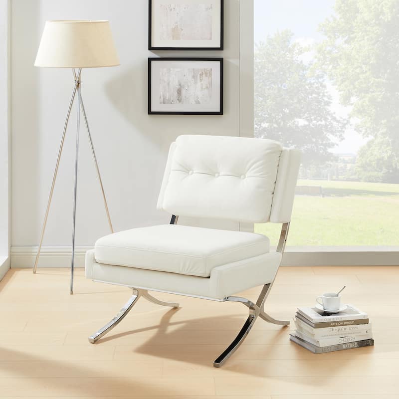 Art Leon Modern and Comfortable Velvet Armless Accent Chair